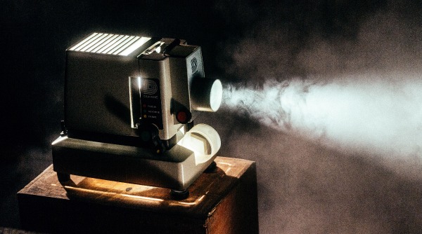 Filmvisning på gammelt kamera